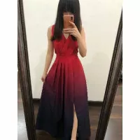 Dress Party Panjang Ombre / Dress Party / Dress Panjang