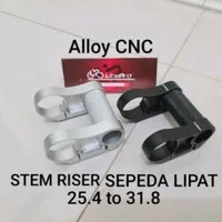 Stem Riser Litepro 25.4 to 31.8 Seped Lipat Alloy CNC Adaptor Stem