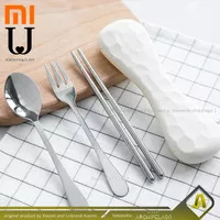 Sendok Garpu Sumpit Stainless Steel Tableware Spoon Fork Chopsticks