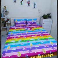 Sprei Karakter Anak-anak Kuda Ponny Rainbow Sprei Kintakun Katun Halus