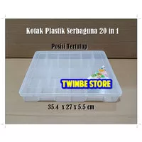 Kotak Plastik Storage Box Multifungsi 20 Sekat Aksesoris Perkakas Baut