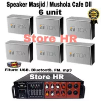 paket sound System toa cafe / kafe, restoran speaker indor 6 unit