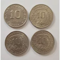 Koin 10 Rupiah Kancing Tahun 1971