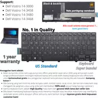 Keyboard Dell Vostro 14-3458 14-3480 14-3468 backlit - high quality