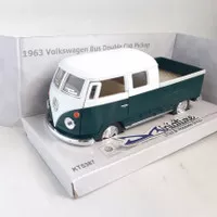 Diecast Miniatur mobi Anak skala 32 Kinsmart VW Combi Bus DoubleCabin