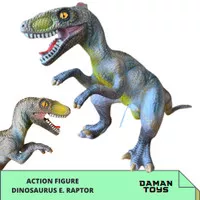 Dino Bunyi Tyrex Karet Lunak Dinosaurus E. Raptor Mainan Anak Murah
