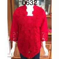 atasan wanita import kebaya alexuez kutubaru merah