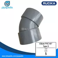 Elbow/Keni/ Knee/ Knie 45 PVC 5 Inch D Rucika