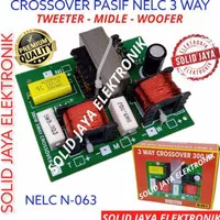 Kit Crossover 3 Way Tweeter Midle Woofer 300W Nelc Cross Over Pasif 3