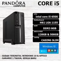 CPU Komputer Slim Core i5 | RAM 8GB SSD 120GB