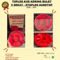 Toples Kue Kering Bulet 5 Sekat 1kg / Hardtop-1291 / Toples Lebaran