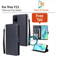 flip wallet VIVO Y21 flip case casing handphone flip cover