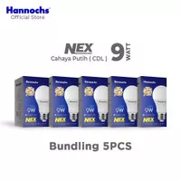Hannochs Lampu Bohlam LED NEX 9W Cahaya Putih Paket isi 5pcs