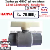 Stop kran pvc MDN 1/2" ball valve in keran 0,5 inch 0.5 inchi inci 1/2