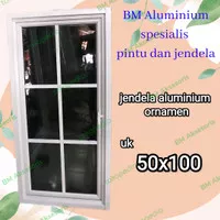 jendela ornamen 50x100 aluminium casement
