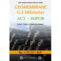 HDPE Geomembrane Impor Merek ACT 0.3 Milimeter (L 7m x P 50m)