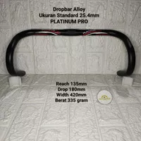 Stang Dropbar Standard 25.4mm PLATINUM PRO Handlebar Balap 25.4 Alloy