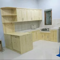 kitchen set natural finishing kayu jati Belanda