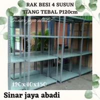 Rak besi kuat plat tebal siku tebal uk 120 x 40 x 150