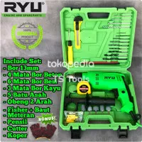 RYU RID 13-1RED Mesin Bor Tembok Beton 13mm set Koper Impact Drill RYU