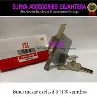 kunci mekar pintu sliding kayu kc 54100 kunci pintu geser stainless