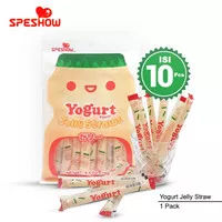 Yogurt Jelly Straws - Jeli Rasa Yogurt Strawberry