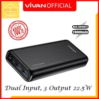 Powerbank 20.000 mAH Fast charging PD 3 Output Vivan VPB-A20