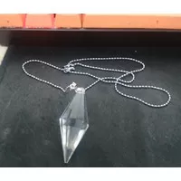 Pendant Pendulum Clear Quartz 12 Side Faceted DT 5 cm