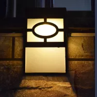 Lampu Hias Dinding LED Solar Wall Lamps Outdoor Waterproof Warm White