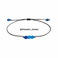 Gelang Tali Batu Alam 4mm Gelang Minimalis Gelang Tali Simpel