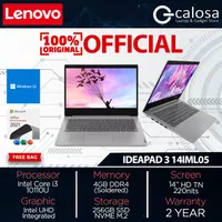 Lenovo IdeaPad Slim 3 14IML05 Core i3 10110U 4GB 256SSD W10 OHS