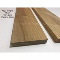 Papan Kayu Sungkai Oven 10x1,5cm, Panjang 50cm kayu sungkai