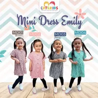 Cute Kids Dress Anak Perempuan / Baju Dress Anak / Mini Dress - MD04 - tosca, 0-1 tahun