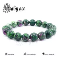 Gelang Batu Ruby Tanzania Asli Natural Pria Wanita Saby GB0012