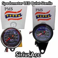 Speedometer Spidometer Kilometer LED Bulat Universal Semua Motor