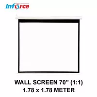 WALL SCREEN PROJECTOR 70 INCH 1:1