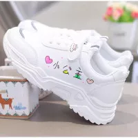 Sepatu Sneaker Anak Perempuan Real Pict Japan Text Usia 1-9 tahun