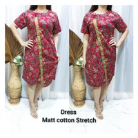 Dress batik modern bahan stretch keren elegan