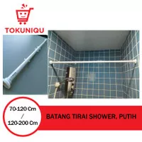 Tiang Tirai Kamar Mandi Shower Rail Tiang Shower Curtain U / L / Lurus