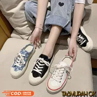 SEPATU SANDAL SELOP ANTISLIP IMPORT WANITA BRANDED KANVAS SNEAKER ORI