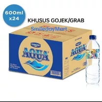 Aqua 600ml / Aqua Botol 600ml / Aqua Air Mineral 600ml 1 Dus 24 Pcs