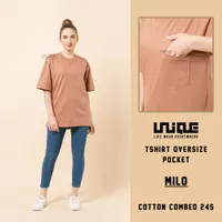 UNIQUE - (Pocket Series) Kaos Polos Oversize Pocket Milo