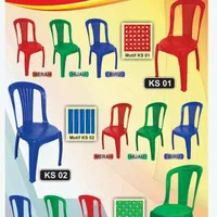 Kursi plastik sandaran kingstar merah /hijau / biru