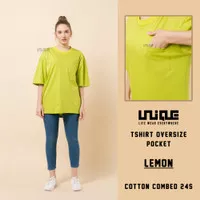 UNIQUE - (Pocket Series) Kaos Polos Oversize Pocket Lemon