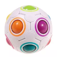 Football Magic Cube Rainbow Ball 3D Puzzle Mainan Bola Susun Warna Toy