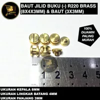 BAUT JILID BUKU (-) R220 BRASS (8X4X3MM) & BAUT (3X3MM)A 002 - 004 001