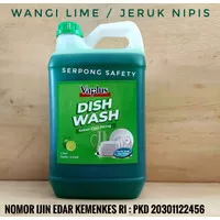 5 Liter Sabun Cuci Piring Dish Wash Lime Jeruk Nipis Vaplus Terjangkau