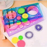 Penggaris Bunga Spirograph/ Penggaris Bunga Ajaib ATK