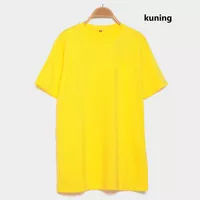 Kaos polos Kuning cotton combed 30s premium | kaos seragam pria wanita