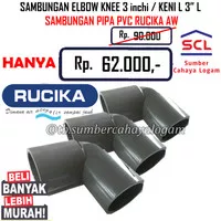 Elbow KNEE 3 in KENI L 3" Sambungan PVC Rucika AW Tiga Inchi inch Elbo